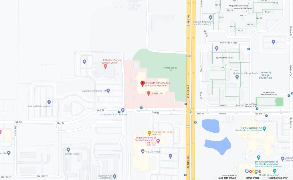 Location Map thumbnail for UF Sports Performance Center