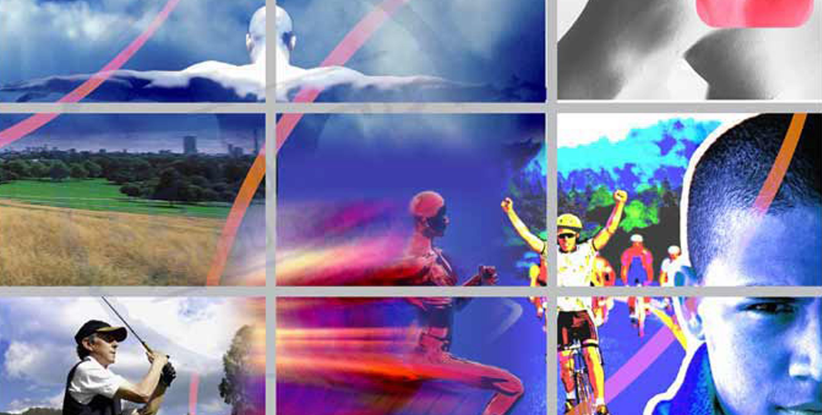 A grid of action tiles for the UF Sports Performance Center